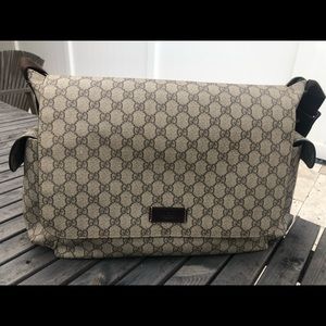 Gucci GG brown diaper bag